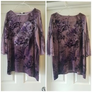 Level Eight - purple rhinestone blouse